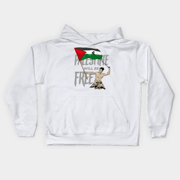 free palestine, the gaza clash boy Kids Hoodie by vaktorex